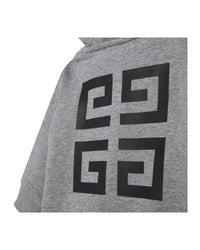 Fleece hooded cardigan - Heather Grey