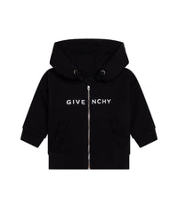 Cardigan à capuche en molleton - Black