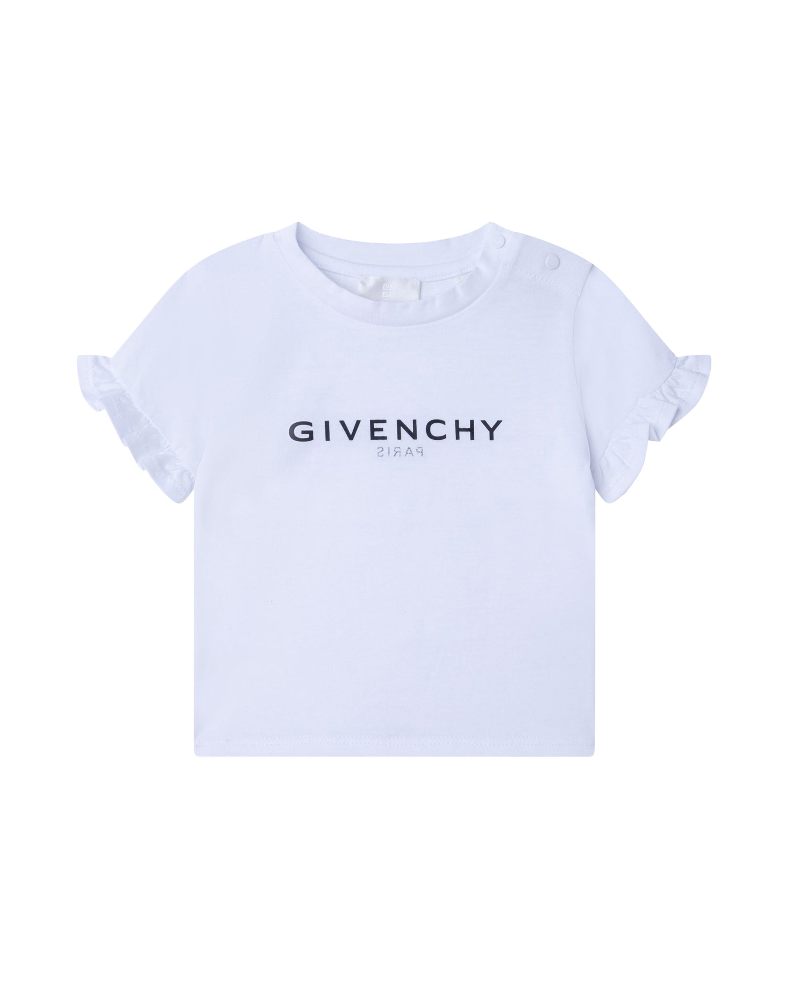 T-shirt à fermeture pressionnée en coton - Blanc