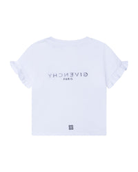 T-shirt à fermeture pressionnée en coton - Blanc