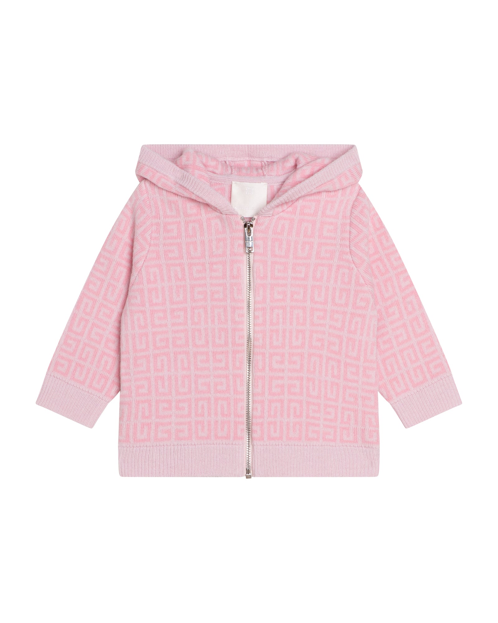Cardigan à capuche en tricot de laine - Marshmallow