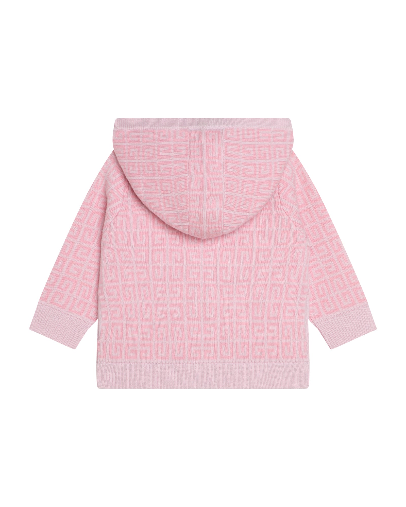 Cardigan à capuche en tricot de laine - Marshmallow