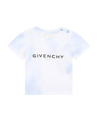 T-shirt jersey à imprimé effet nuage en coton - Blanc Ciel