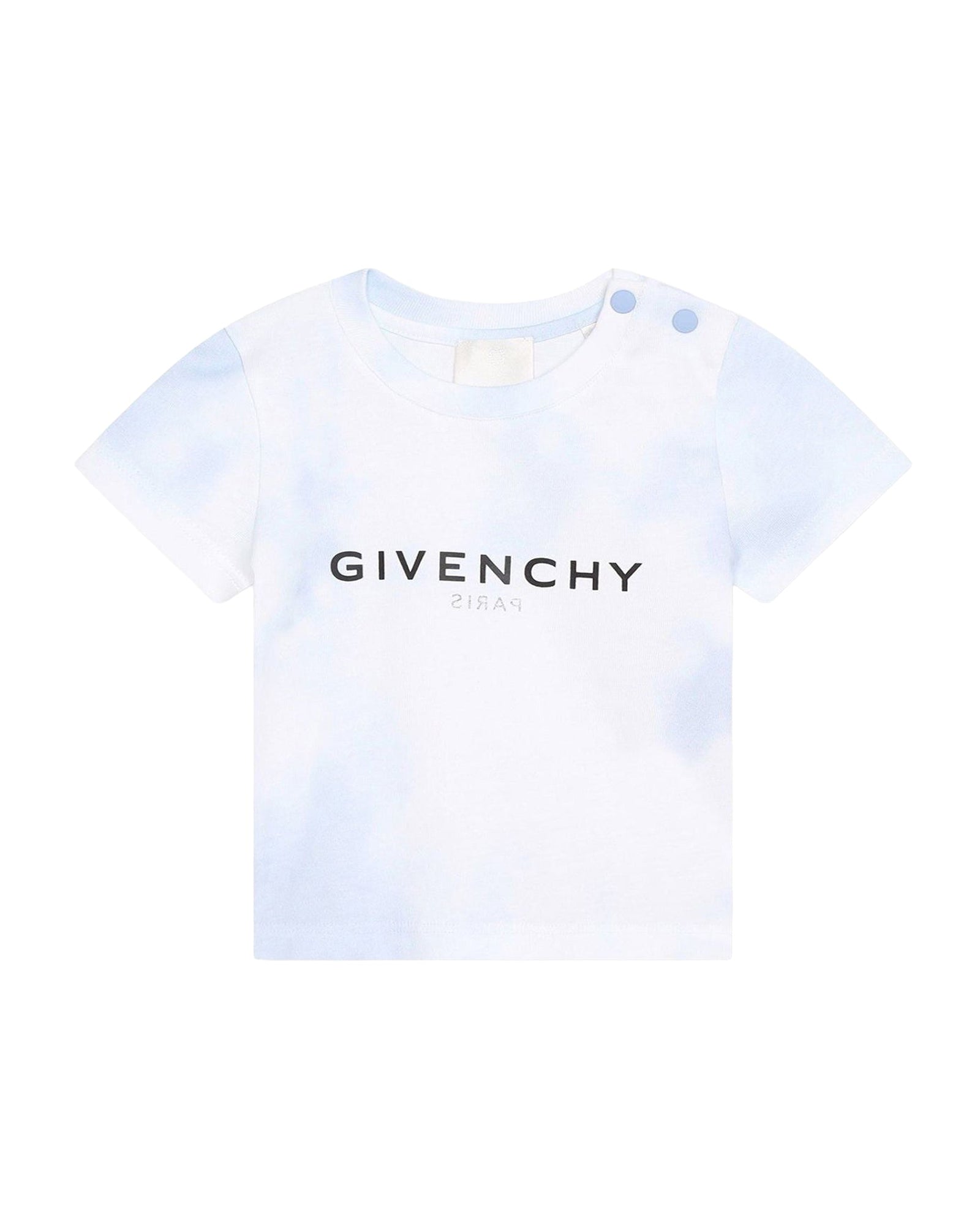 T-shirt jersey à imprimé effet nuage en coton - Blanc Ciel