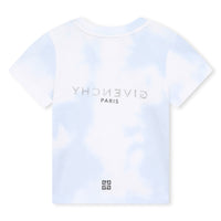 T-shirt jersey à imprimé effet nuage en coton - Blanc Ciel