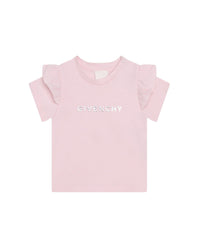 T-shirt à manches volantes en coton - Marshmallow