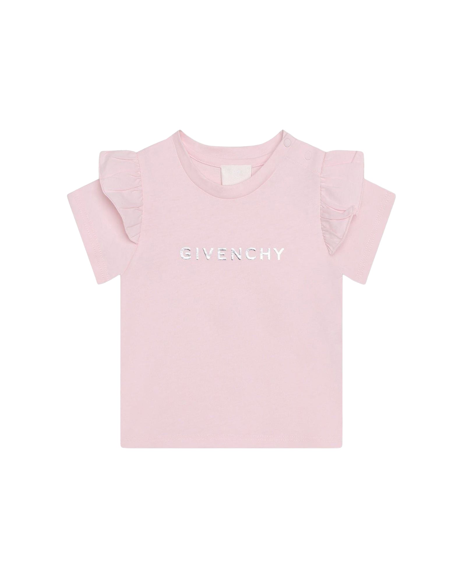 T-shirt à manches volantes en coton - Marshmallow