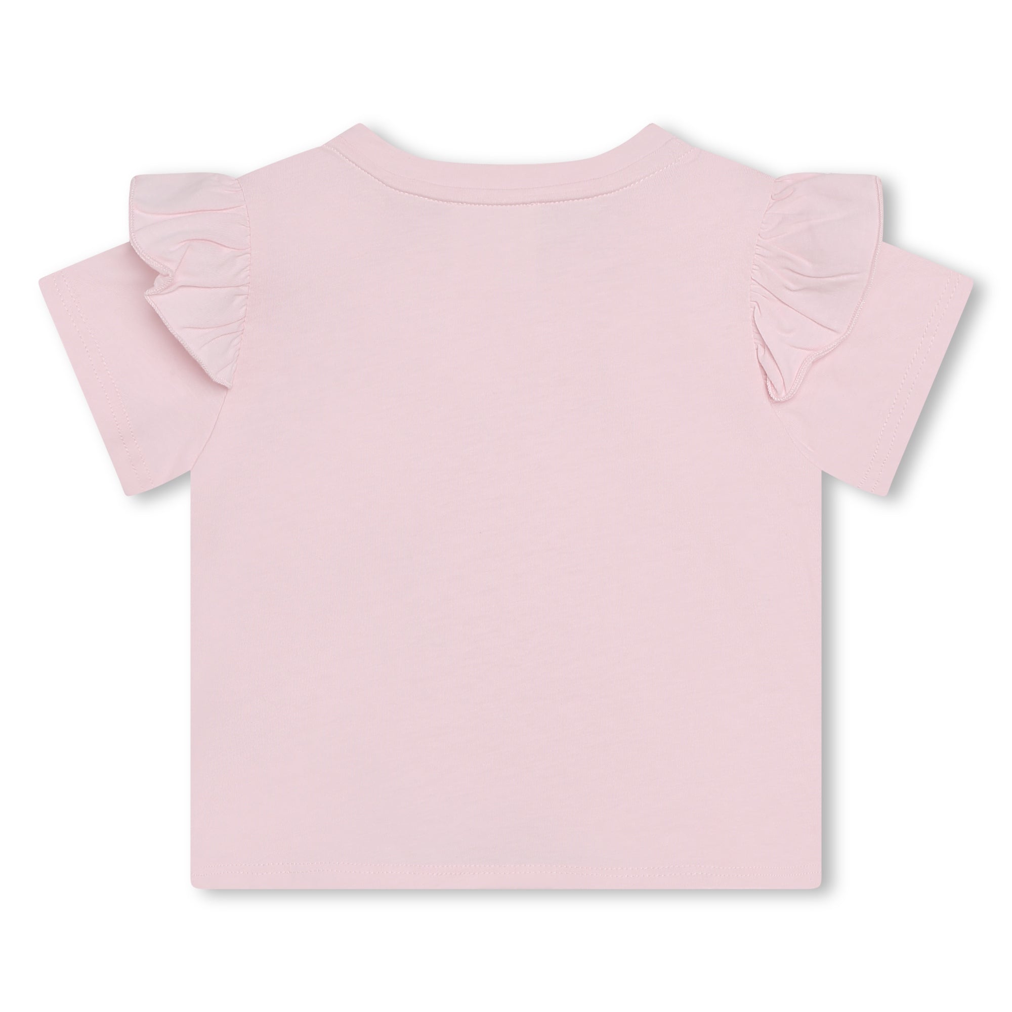 T-shirt à manches volantes en coton - Marshmallow