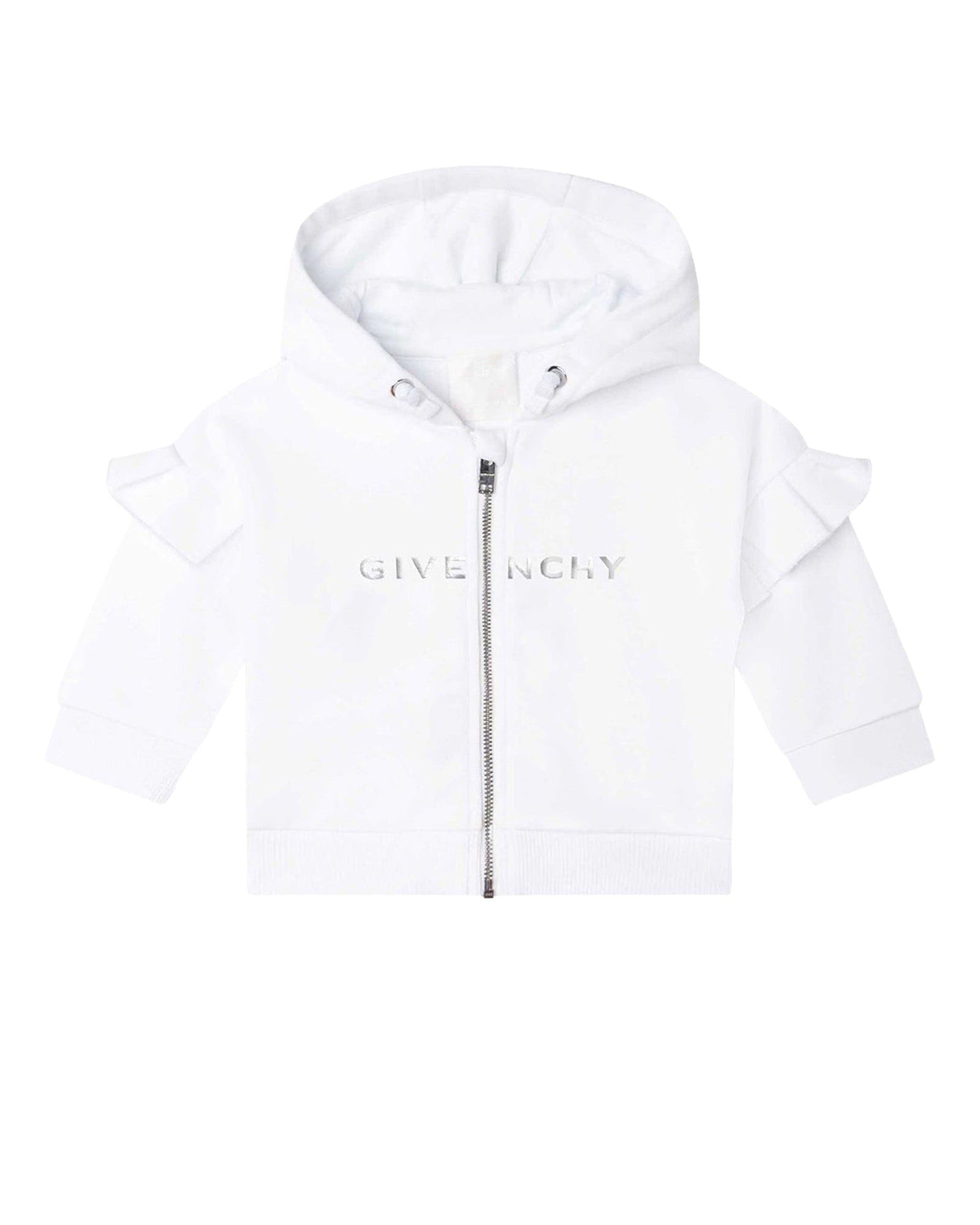 Hooded fleece waistcoat - White
