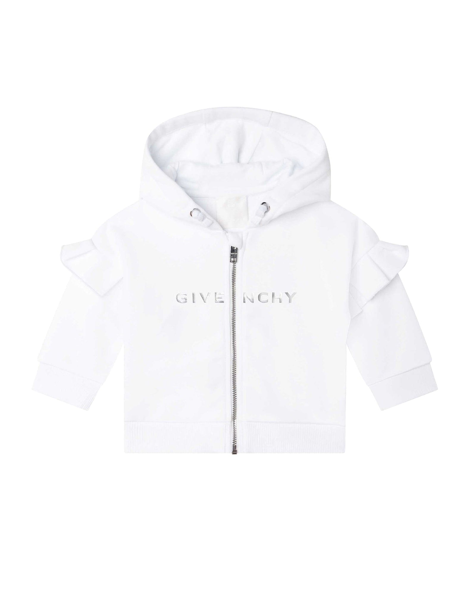 Cardigan à capuche en molleton - Blanc