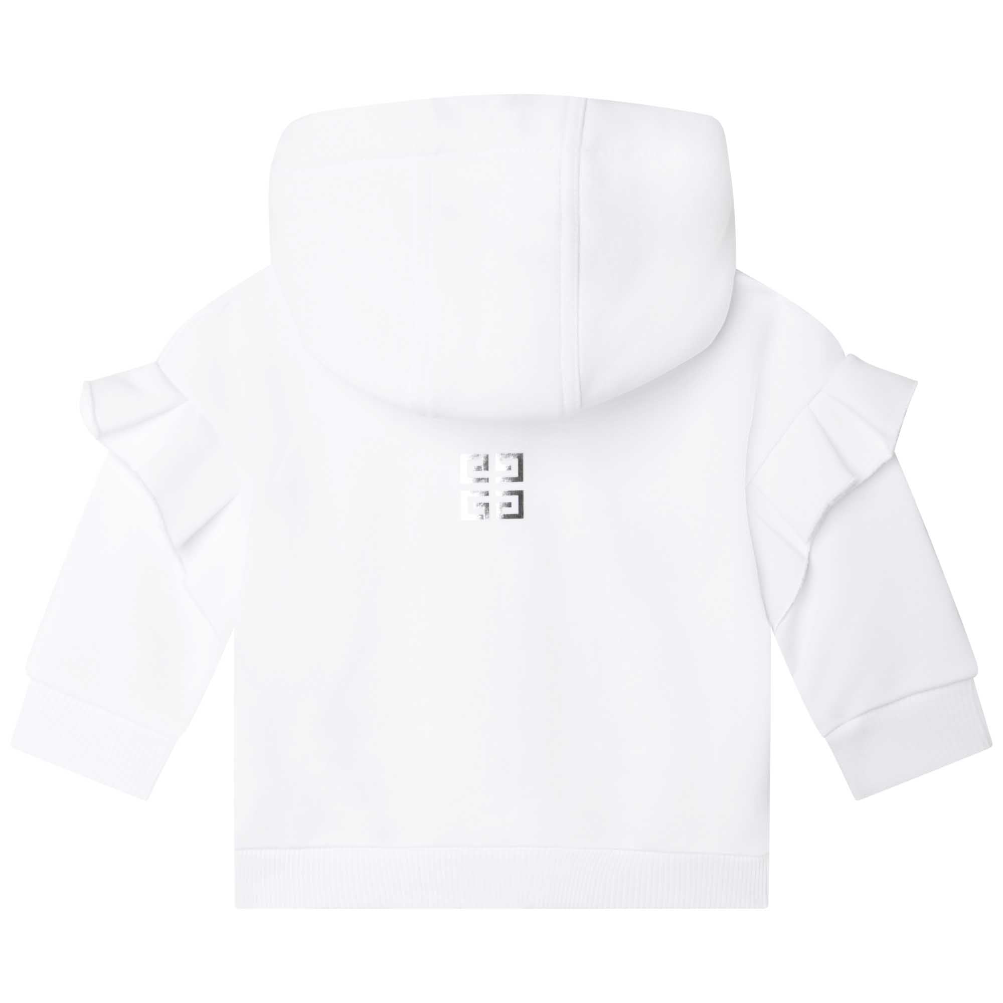 Hooded fleece waistcoat - White