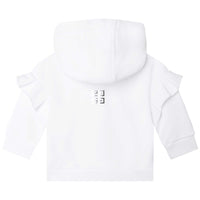 Cardigan à capuche en molleton - Blanc