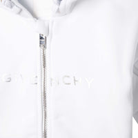Hooded fleece waistcoat - White