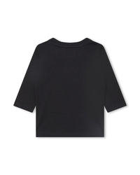 Long-sleeved cotton T-shirt - Black