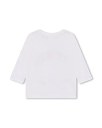 T-shirt à manches longues en coton - Blanc
