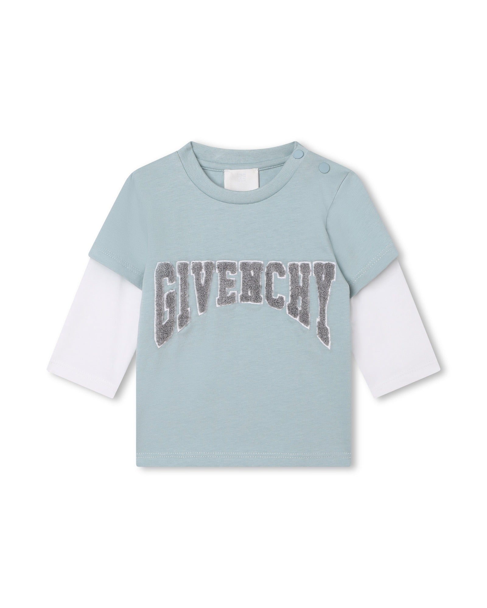 T-shirt à manches contrastées en coton - Buée