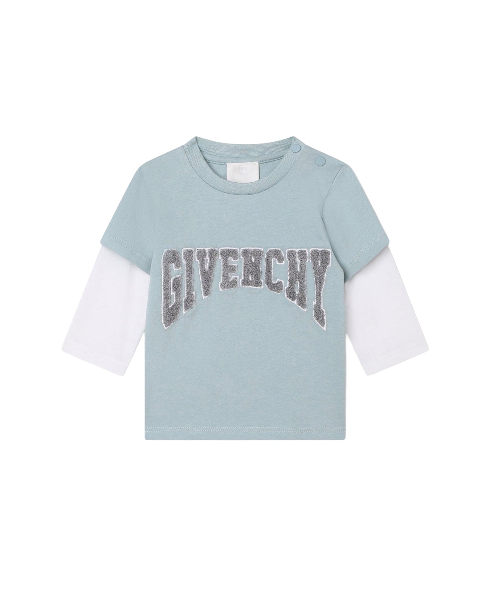T-shirt à manches contrastées en coton - Buée