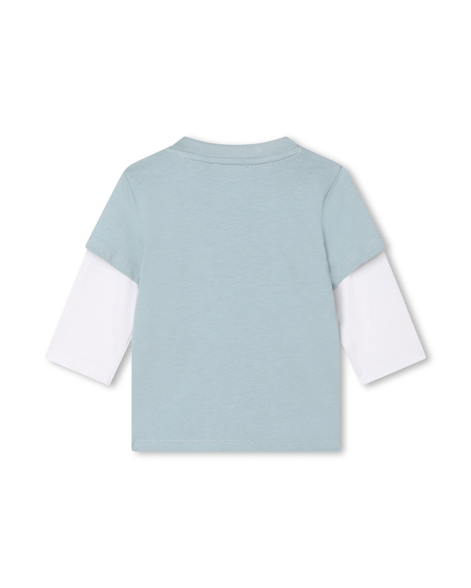 T-shirt à manches contrastées en coton - Buée