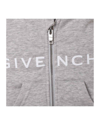 Gilet à logo en coton - Gris Chiné