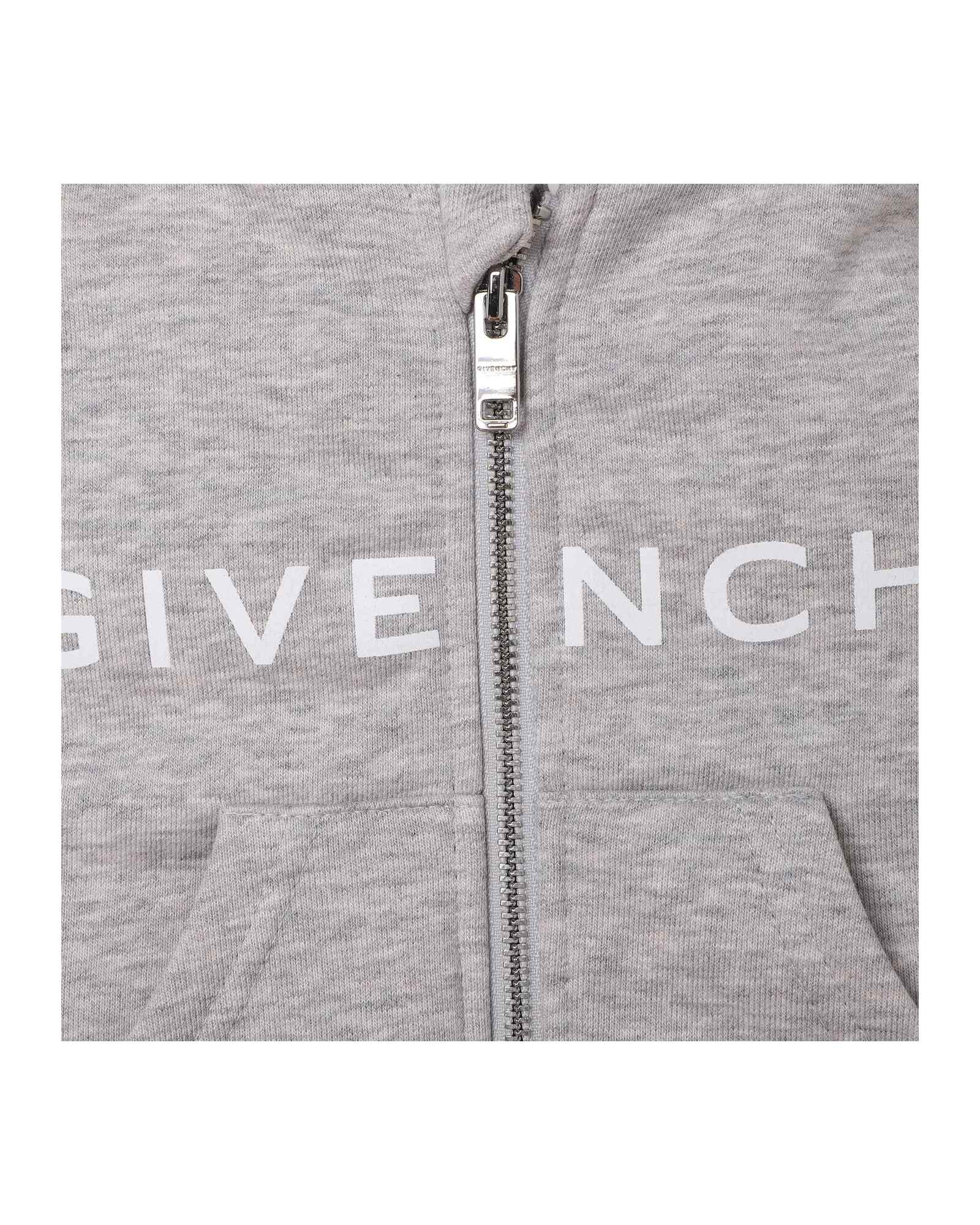 Gilet à logo en coton - Gris Chiné