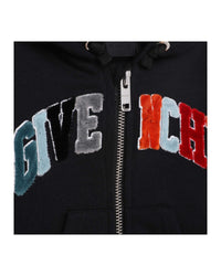 Cotton fleece cardigan - Black