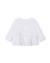 Robe à manches longues en coton - Blanc