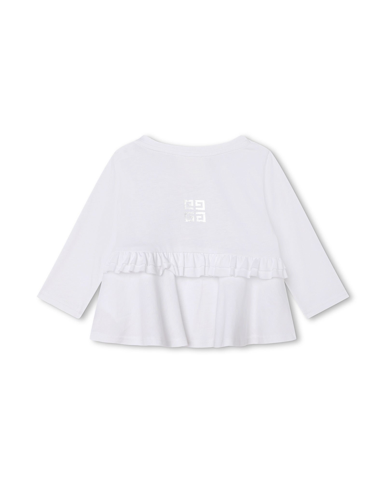 Robe à manches longues en coton - Blanc