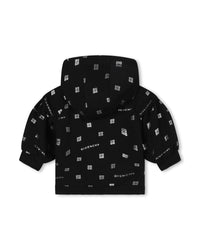 Gilet à capuche à motif en coton - Black