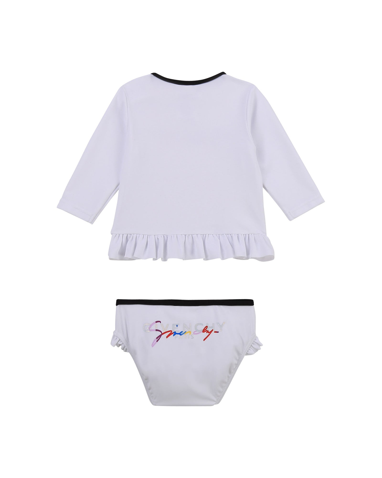 Ensemble t-shirt et culotte à volants - Blanc
