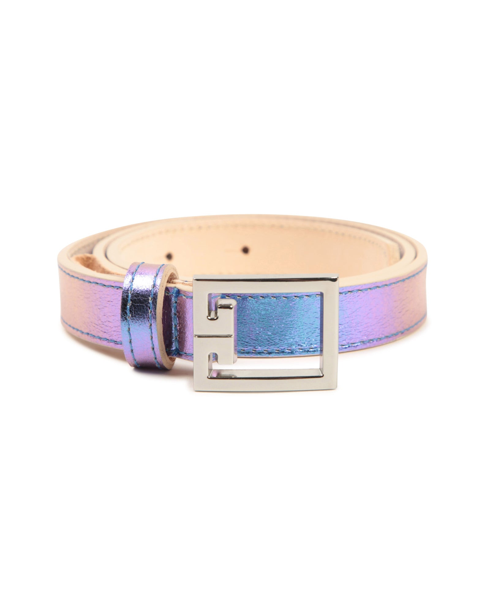 Ceinture en cuir irisé - Unique