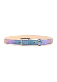 Ceinture en cuir irisé - Unique