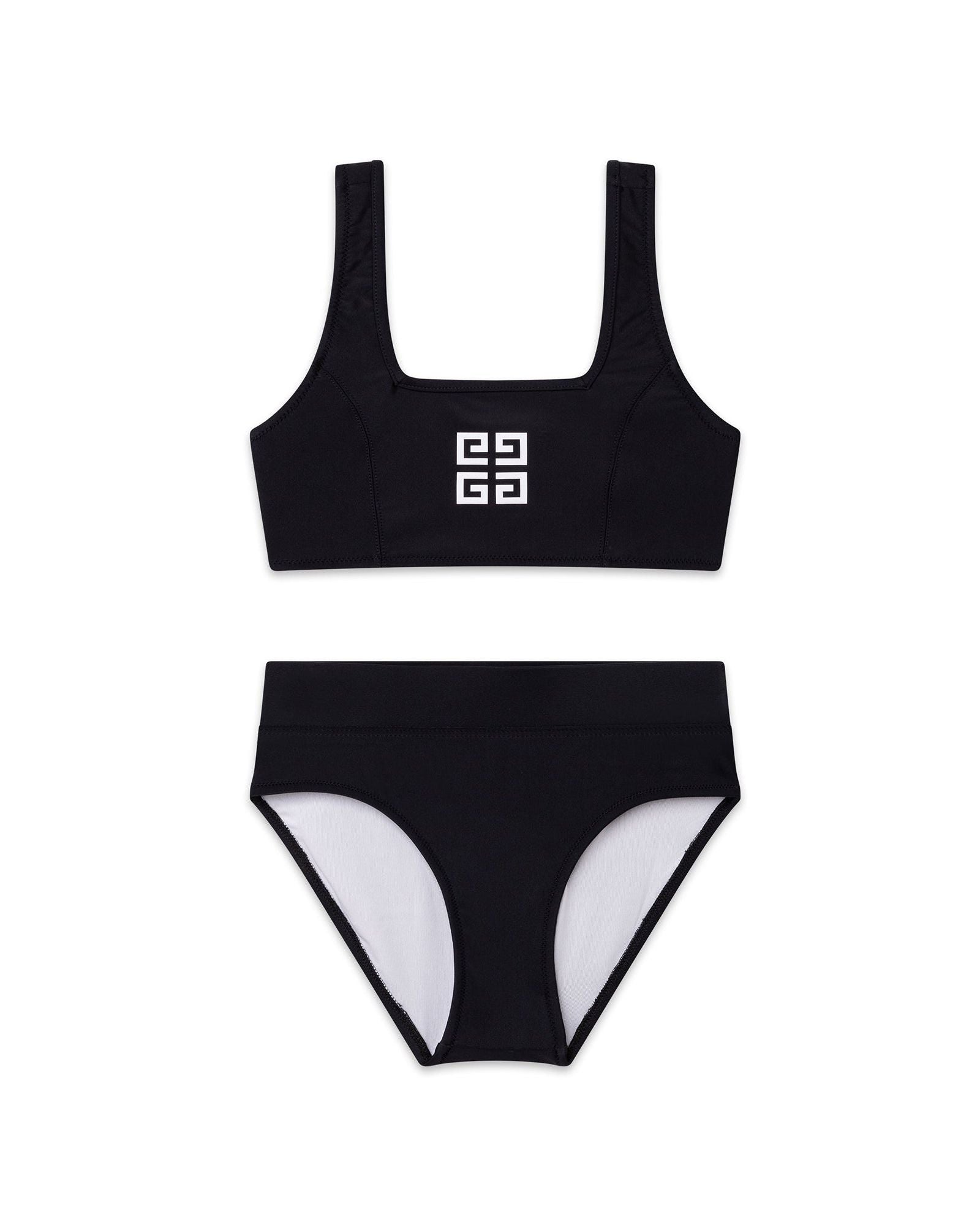 2-piece logo swimming costume - Black
