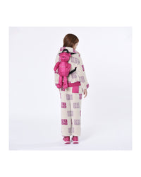 Sac à dos Ours en jacquard - Rose pep's