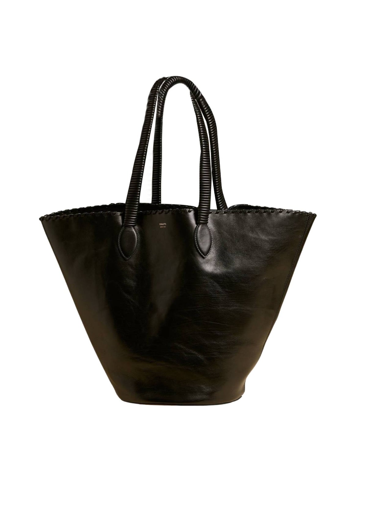 Black Osa Tote Whipstitch In Black - Black