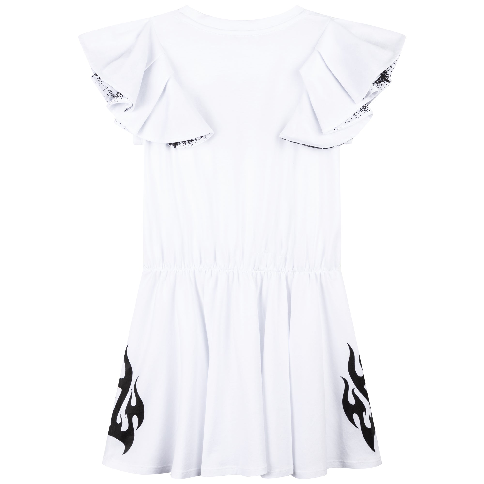 Pegasus dress with Amazon heart print - White