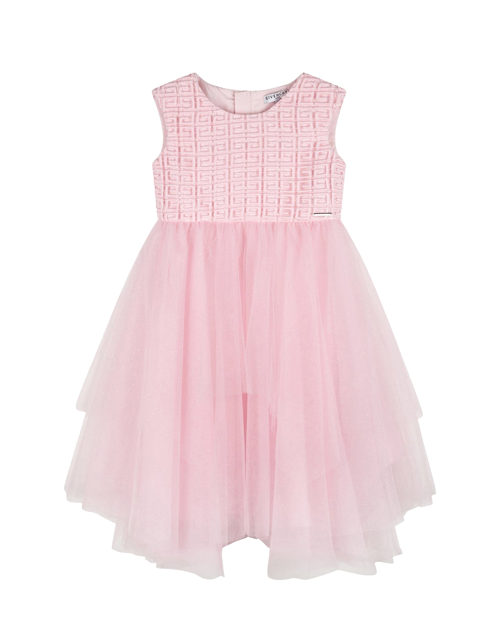 Robe de cérémonie bi-matière - Marshmallow