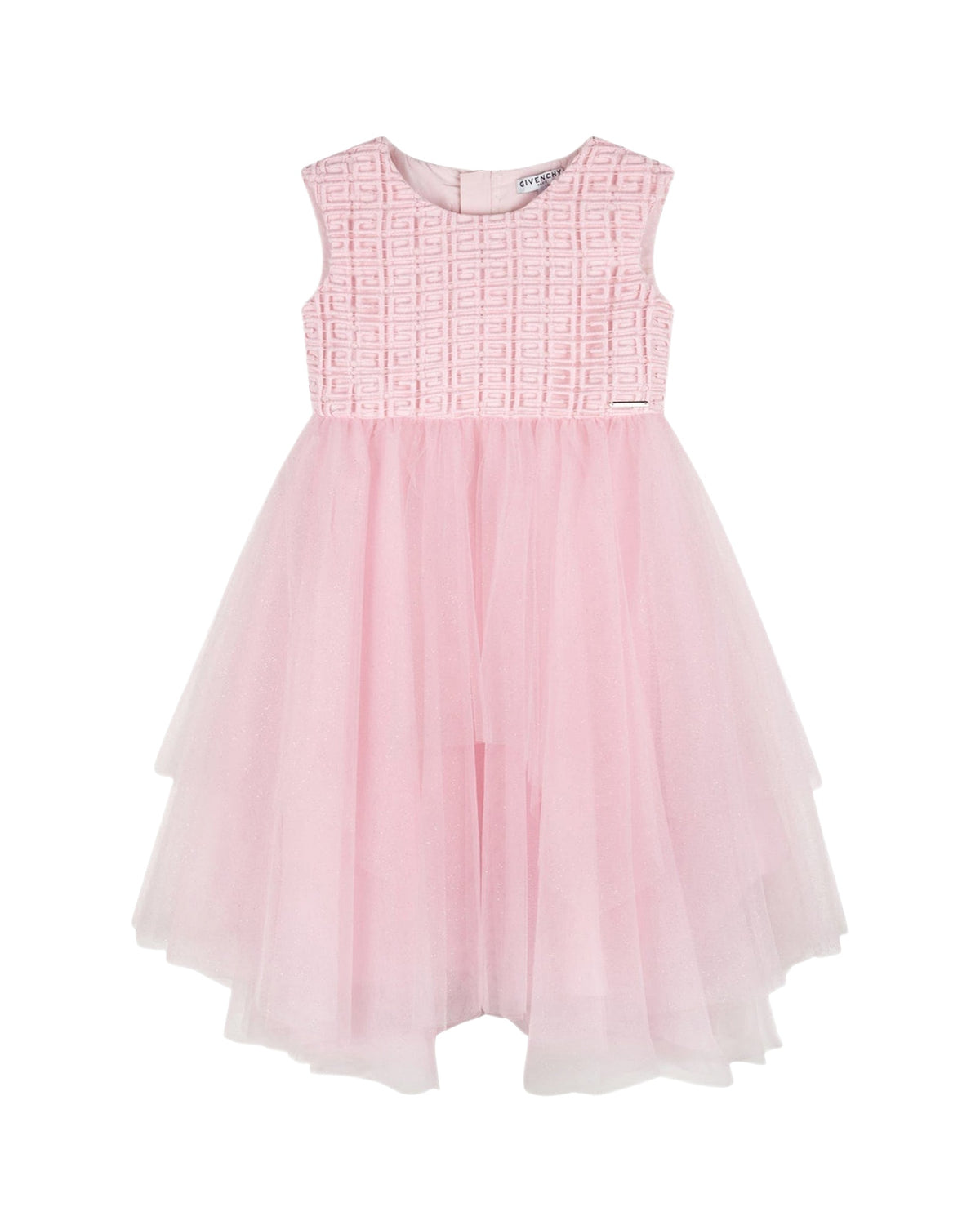 Robe de cérémonie bi-matière - Marshmallow