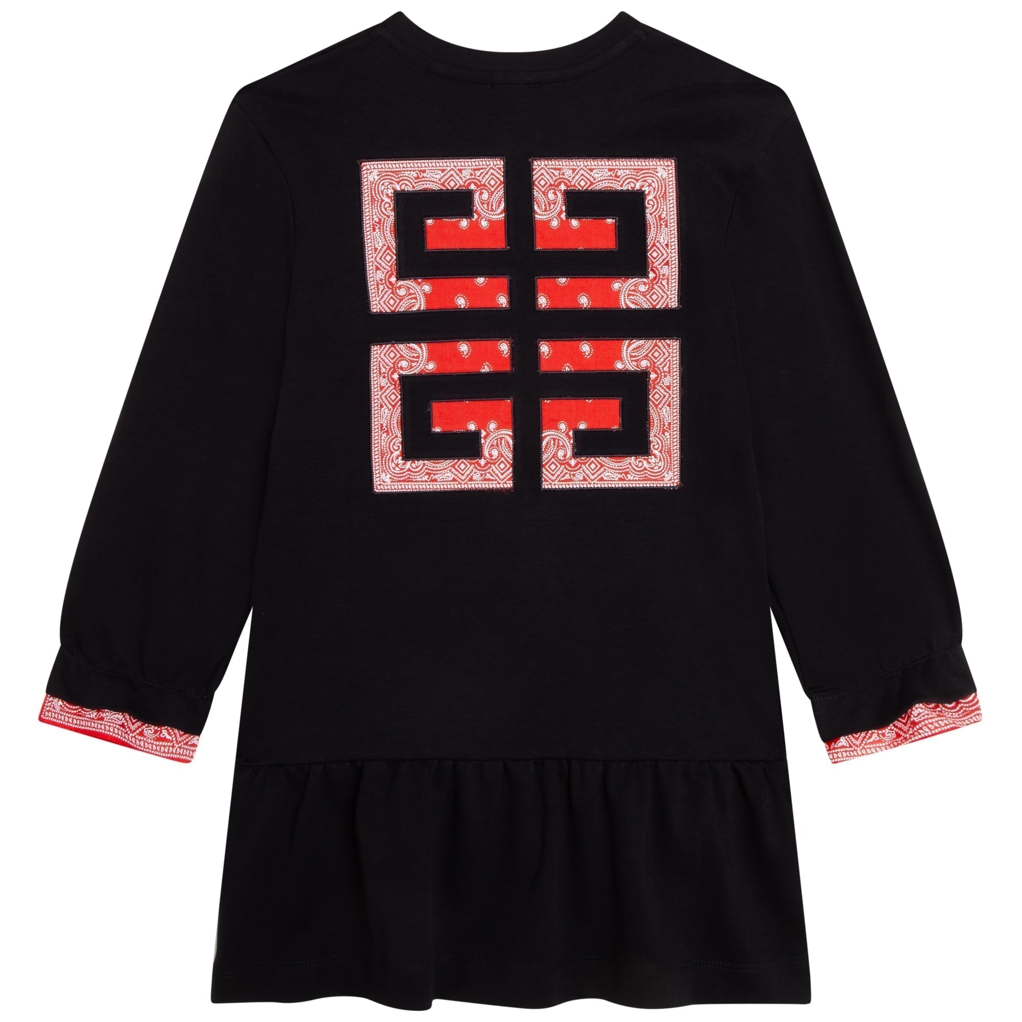 Robe bandana en interlock de coton - Black