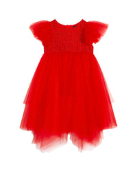 Robe de cérémonie à volants - Piment