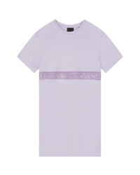Robe manches courtes bande - Mauve