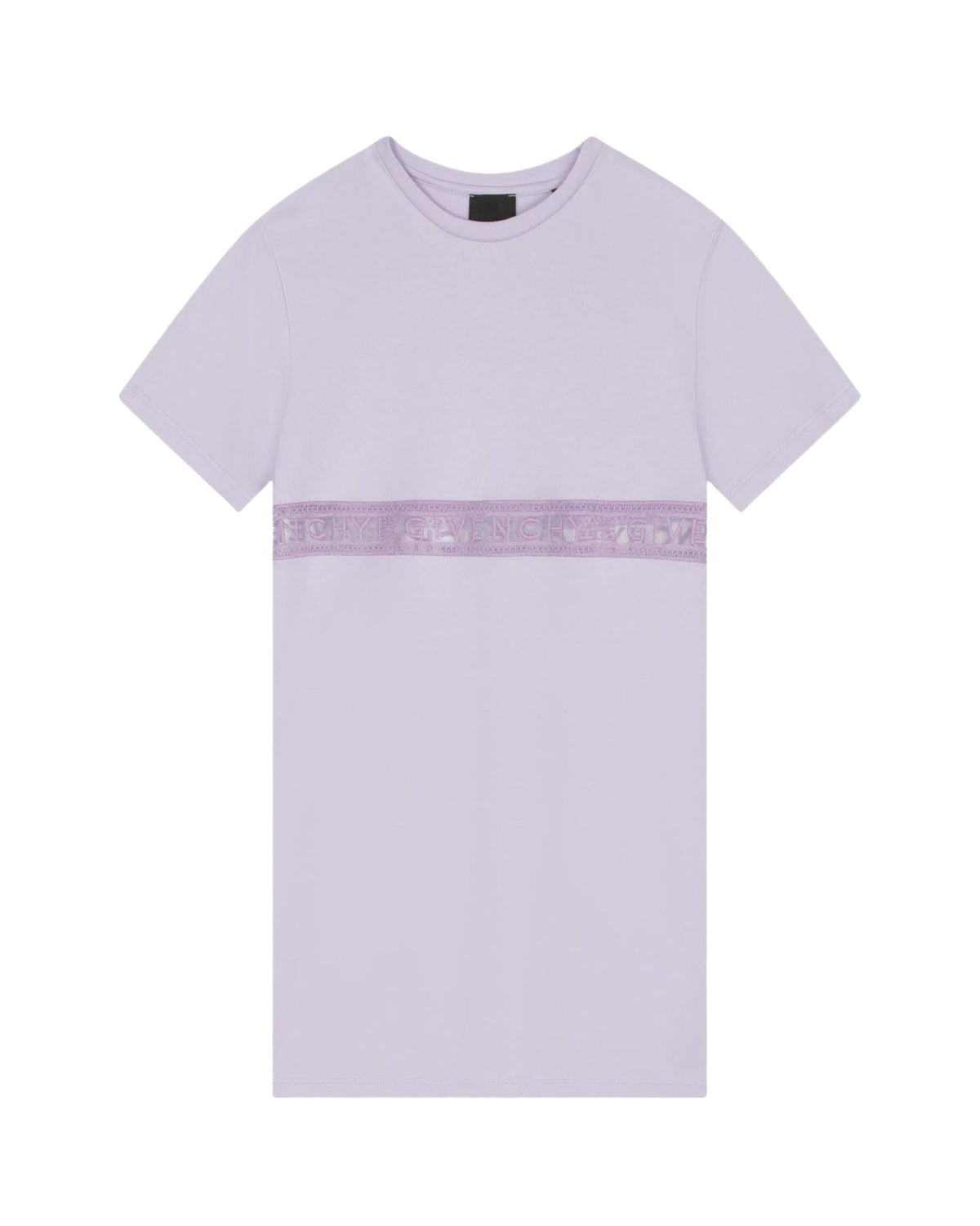 Robe manches courtes bande - Mauve