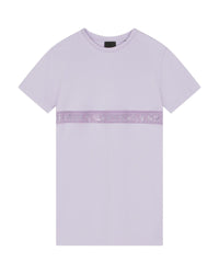 Robe manches courtes bande - Mauve