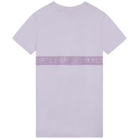 Robe manches courtes bande - Mauve