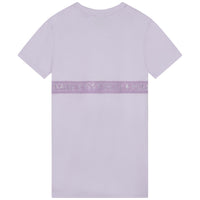 Robe manches courtes bande - Mauve