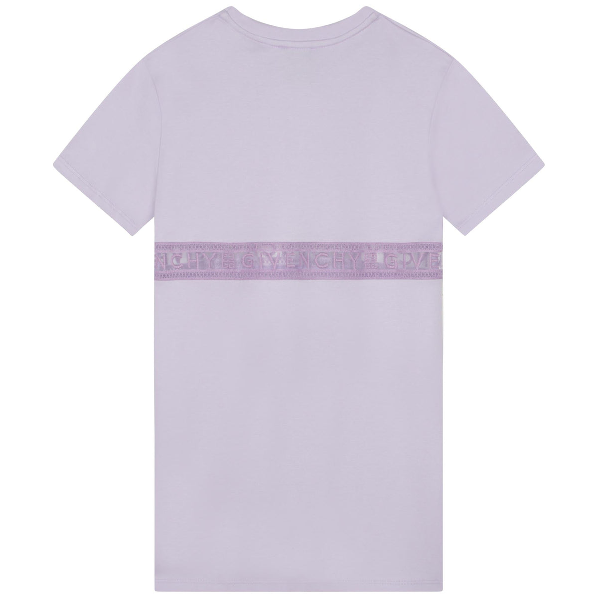 Robe manches courtes bande - Mauve