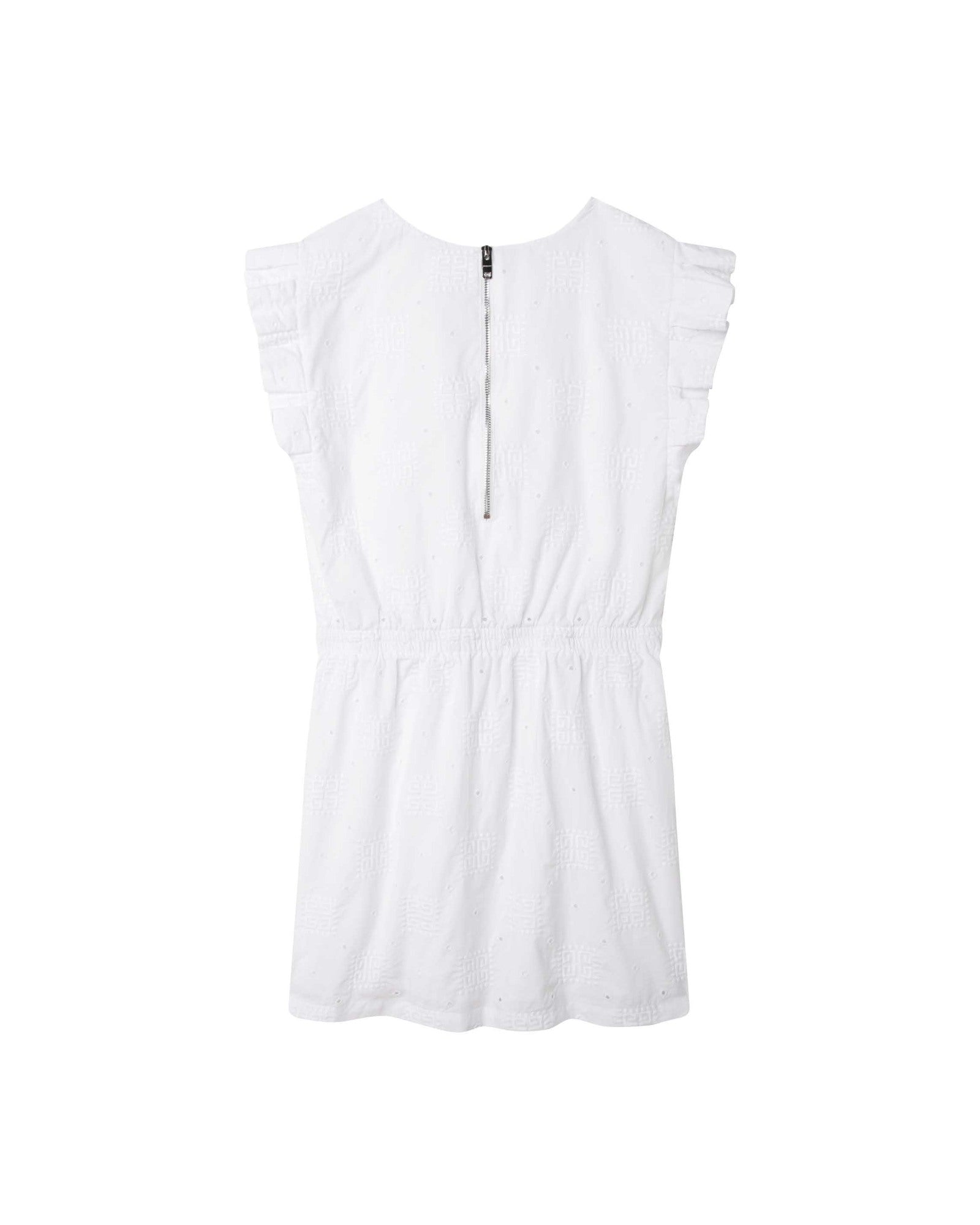 Robe à broderie anglaise en coton - Blanc