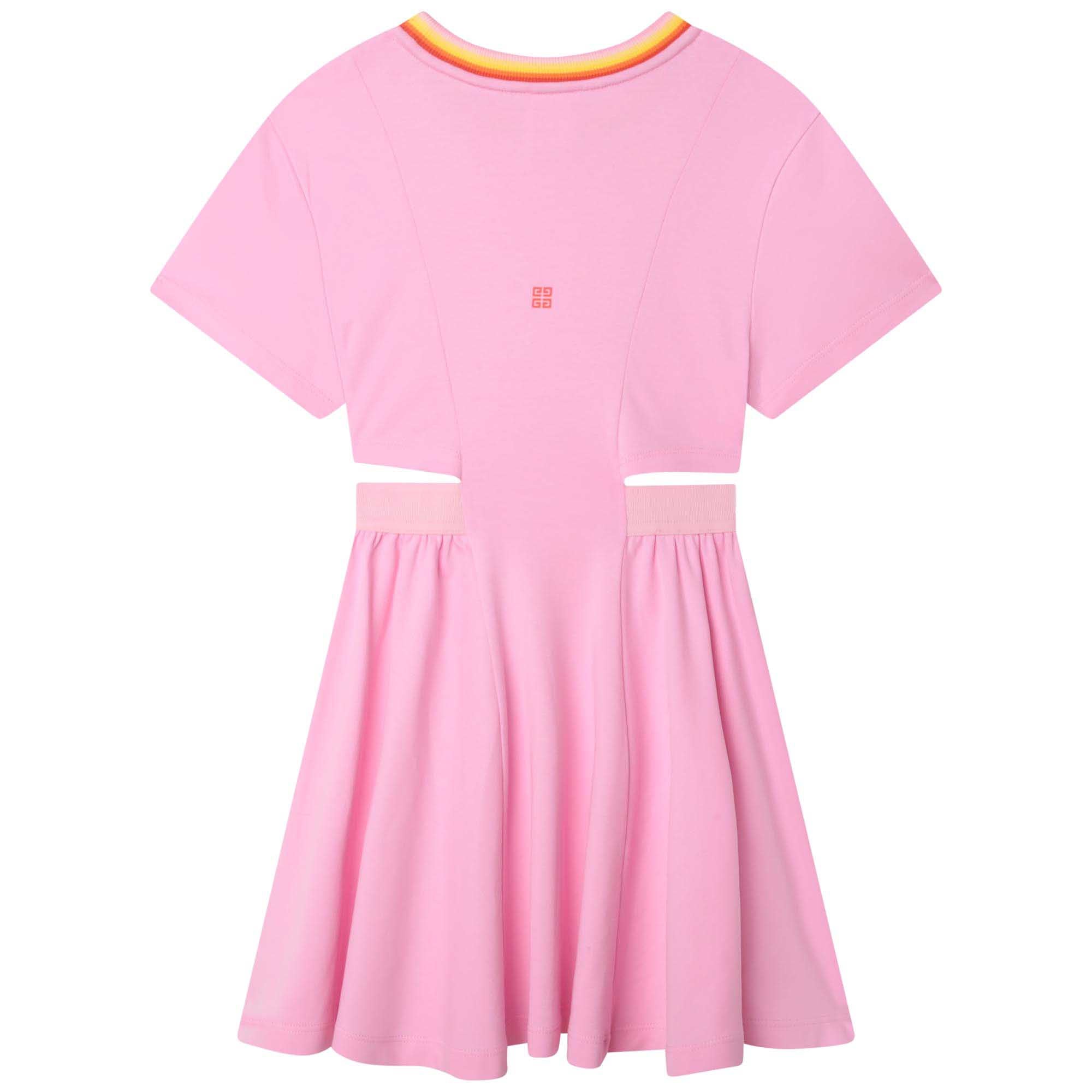 Robe Givenchy manches courtes col Arc-en-ciel - Rose Friandi