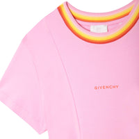 Robe Givenchy manches courtes col Arc-en-ciel - Rose Friandi
