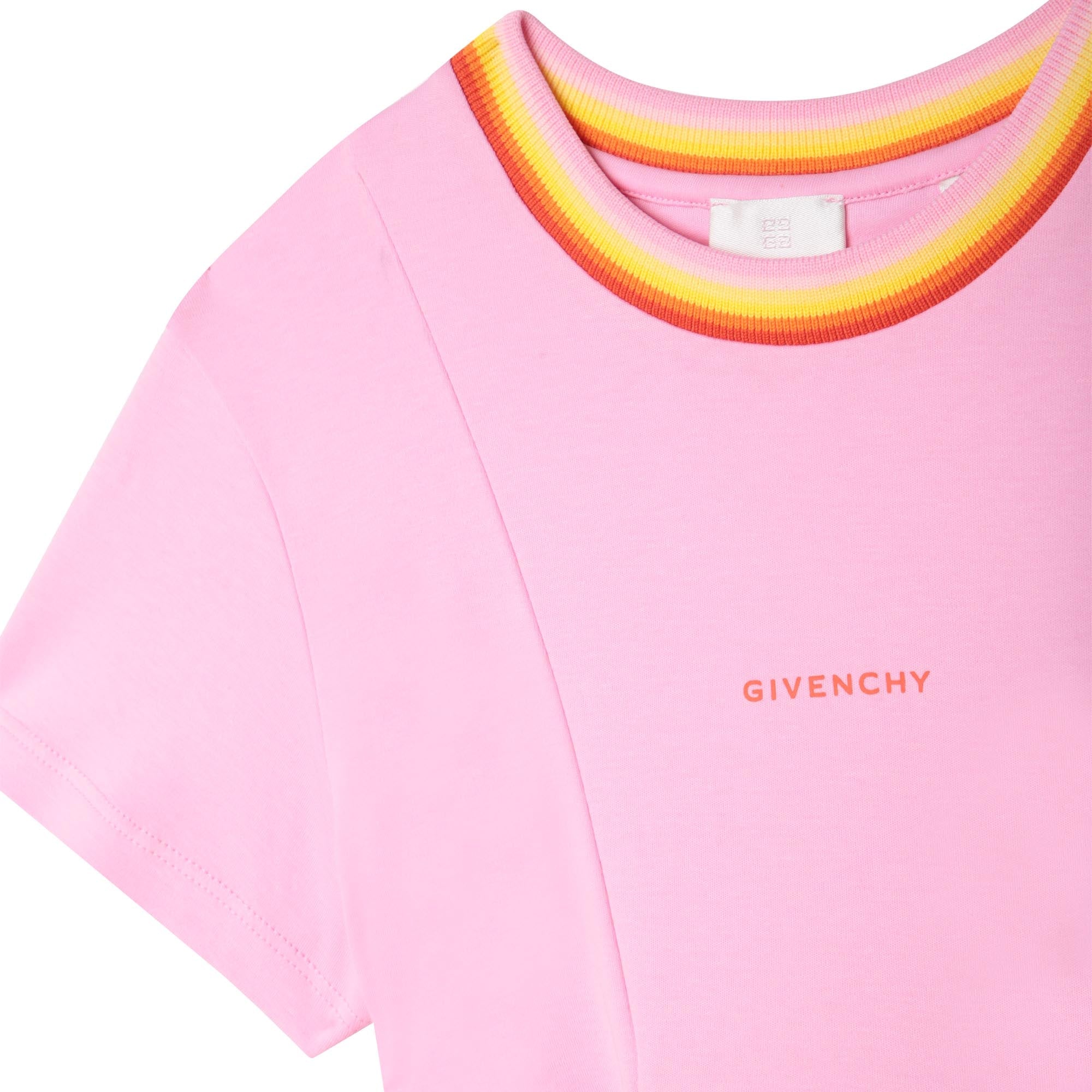 Robe Givenchy manches courtes col Arc-en-ciel - Rose Friandi