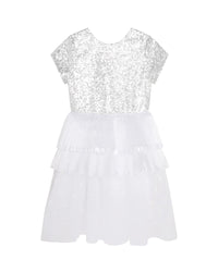 Robe ornée de sequins - Silver
